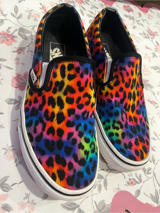 Vans Shoes - Vans Rainbow Leopard Slip-On Sneakers